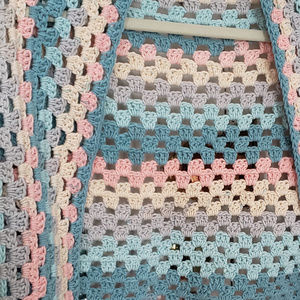 Pretty crocheted shawl Summer Colors